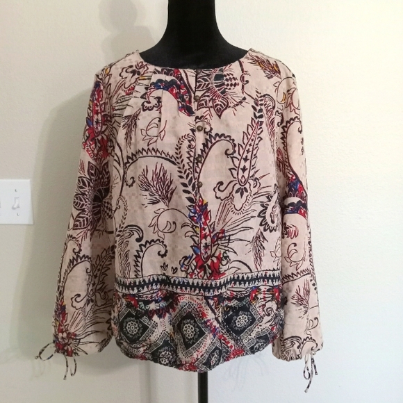 Lucky Brand Tops - Lucky Brand Bohemian Peasant Blouse